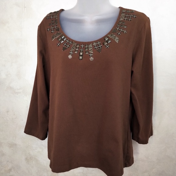 Ruby Rd Embellished Top VGC M L - Picture 1 of 4